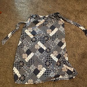 high waisted front tie skirt